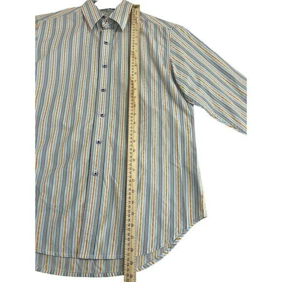 Robert Graham Mens Shirt Striped Button Front Long Sleeve Size Small - Picture 5 of 8